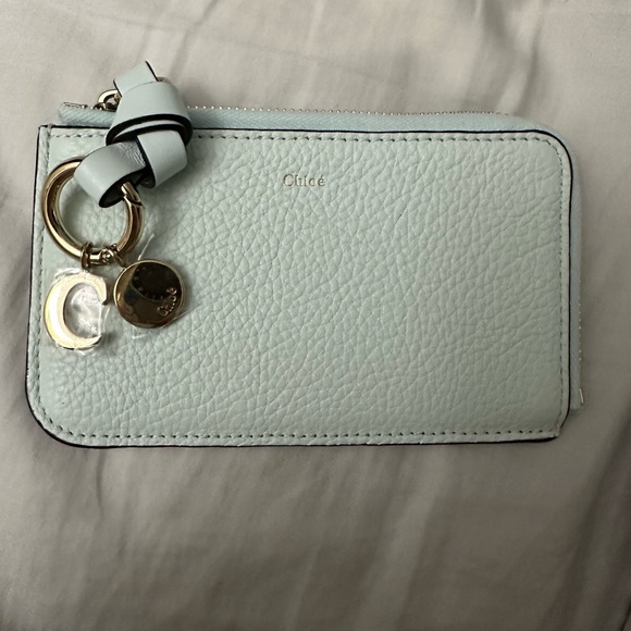💯authentic New Chloe alphabet coin purse skylight blue (seasonal colour) - Picture 6 of 6
